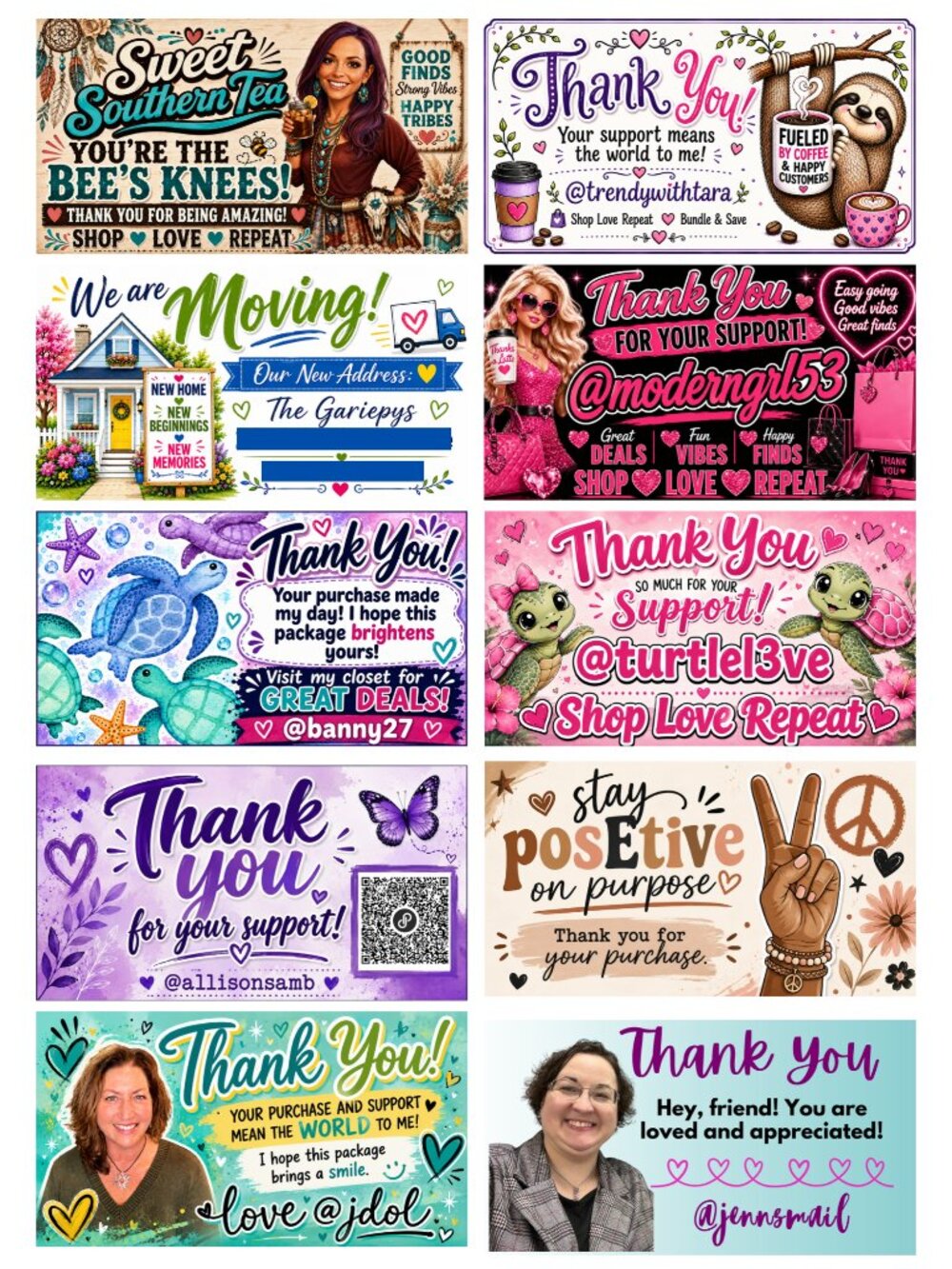 Customized Business Cards (100), Handmade - Picture 4 of 6